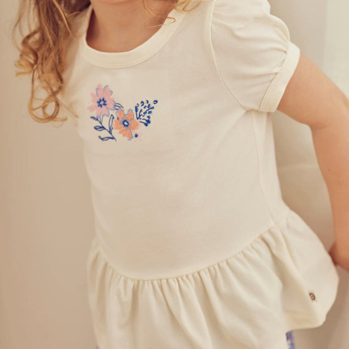 müsli PRIMROSE peplum top with flowers S_S Tee Tofu 011480102
