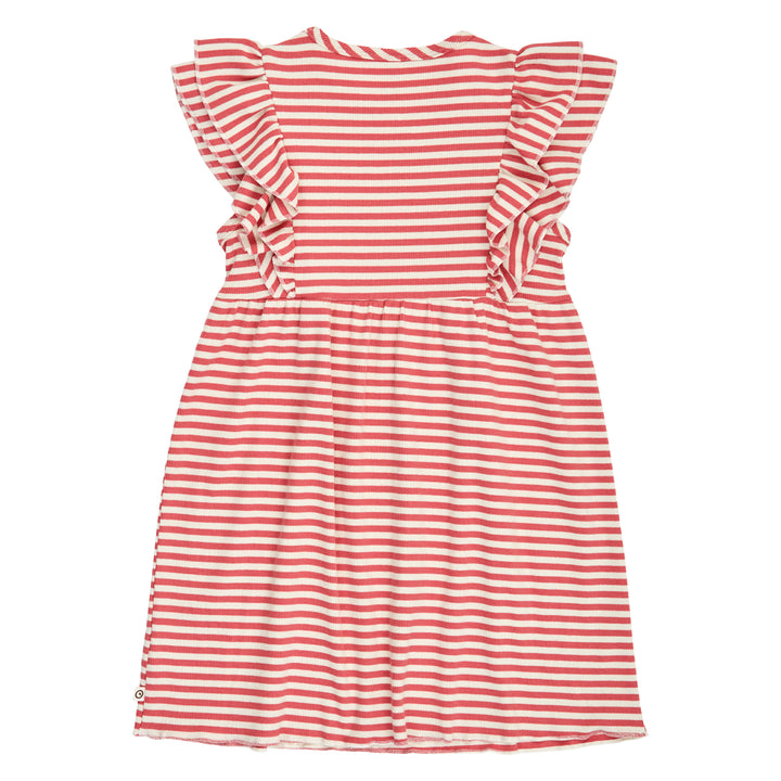 müsli RIB STRIPE frill dress Dress Mineral red/ Tofu 690000312