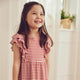 müsli RIB STRIPE frill dress Dress Mineral red/ Tofu 690000312