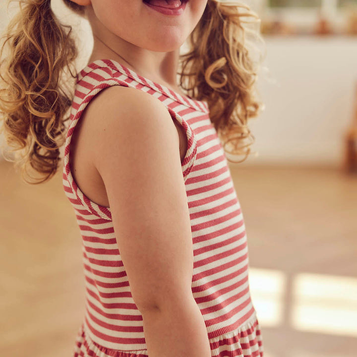 müsli RIB STRIPE peplum top L_S Tee Mineral red/ Tofu 690000312