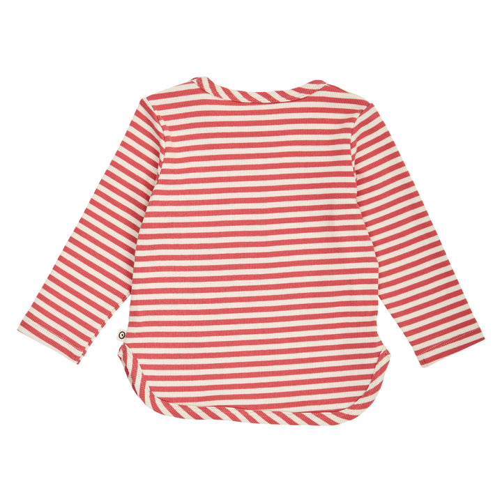 müsli RIB STRIPE pocket top L_S Tee Mineral red/ Tofu 690000312