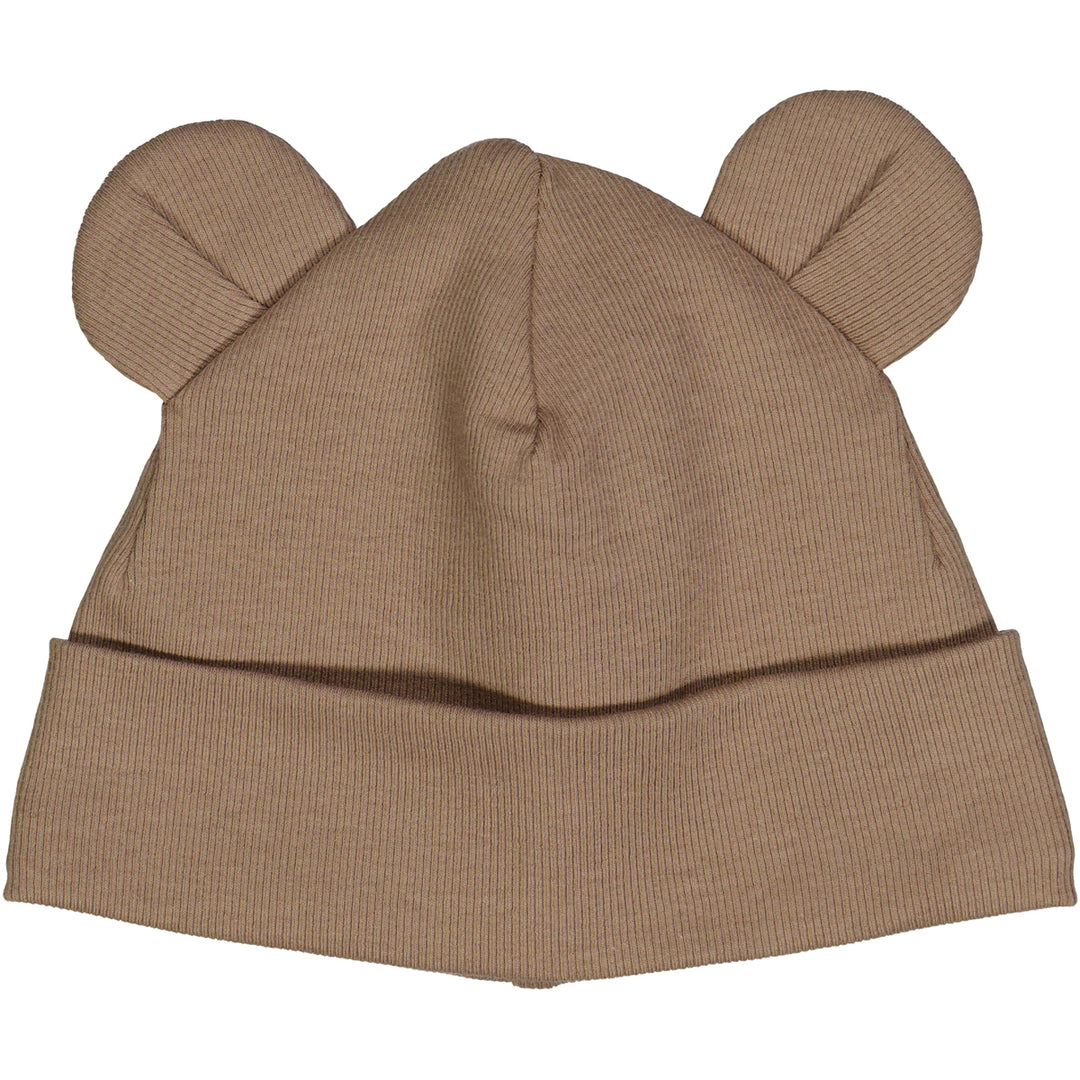 müsli RIB bear hat with ears Headwear Walnut 017080802