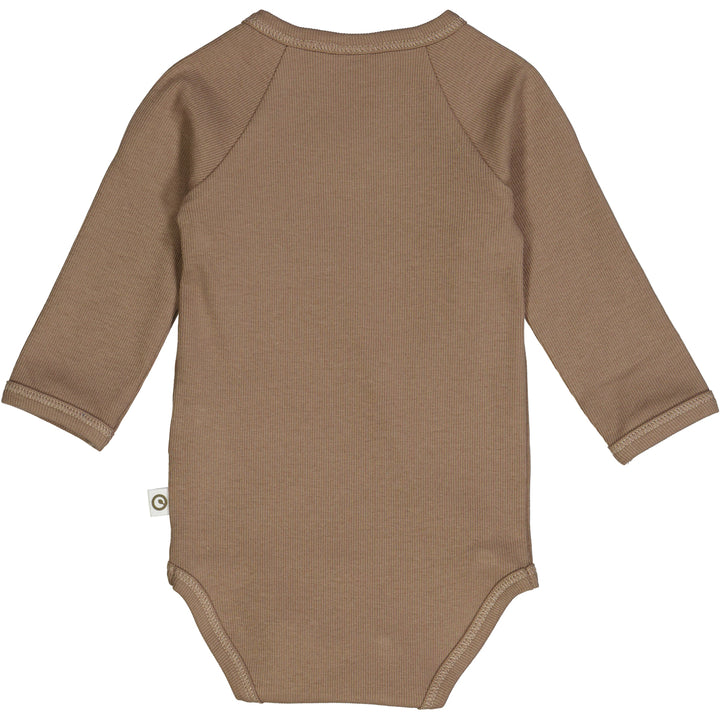 müsli RIB body with cross closure Bodystockings Walnut 017080802