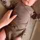 müsli RIB body with cross closure Bodystockings Walnut 017080802