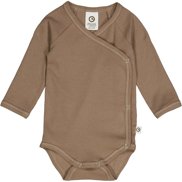 müsli RIB body with cross closure 2-pack Bodystockings Balsam cream/ Walnut 690000161