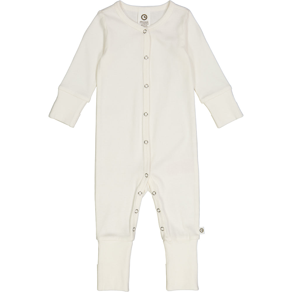 müsli RIB bodysuit with feet Bodystockings Balsam cream 011100100