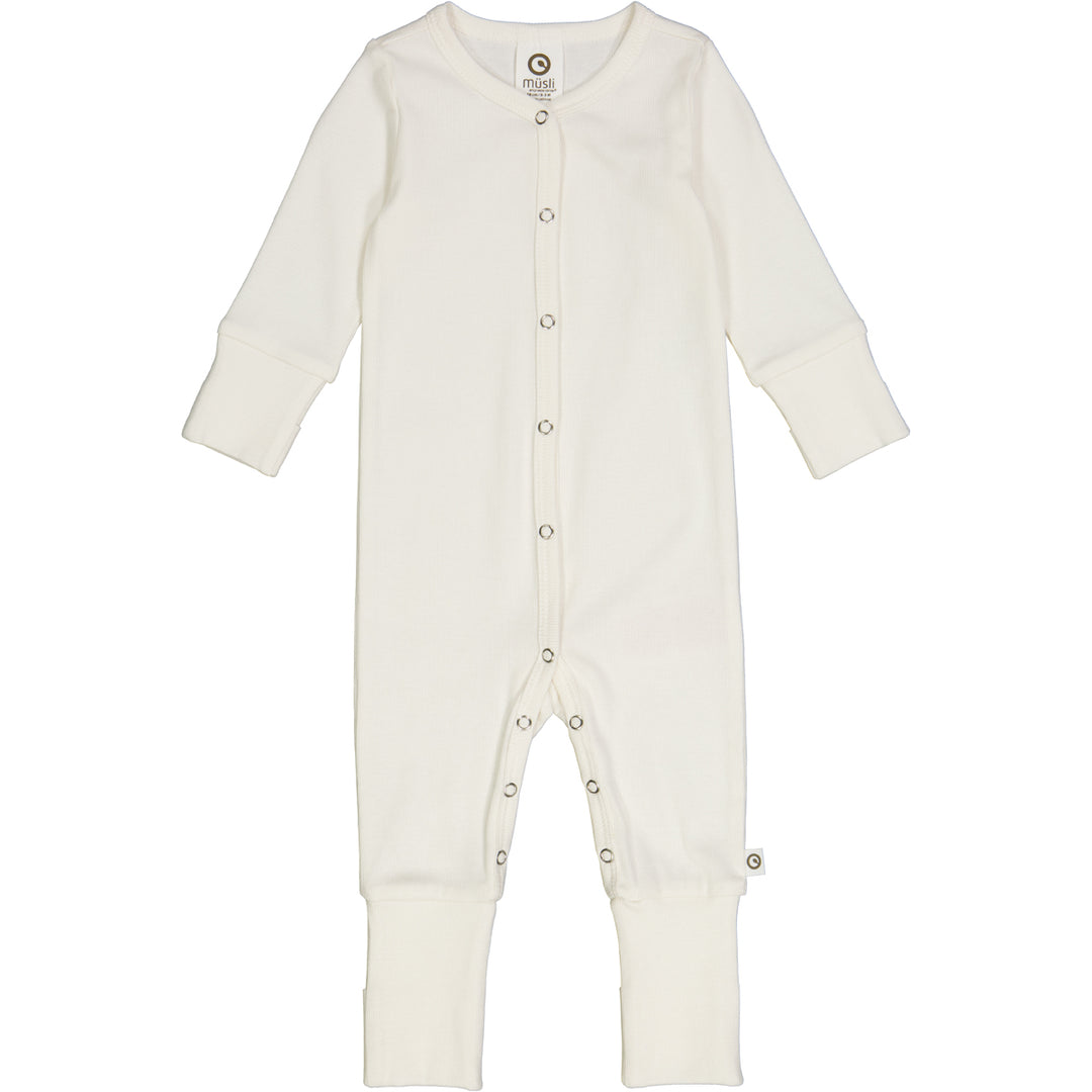 müsli RIB bodysuit with feet Bodystockings Balsam cream 011100100