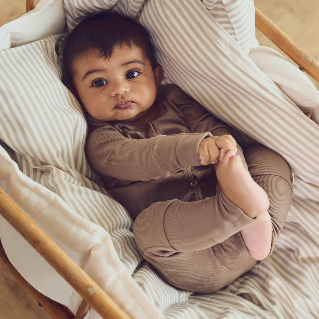 müsli RIB bodysuit with feet Bodystockings Walnut 017080802