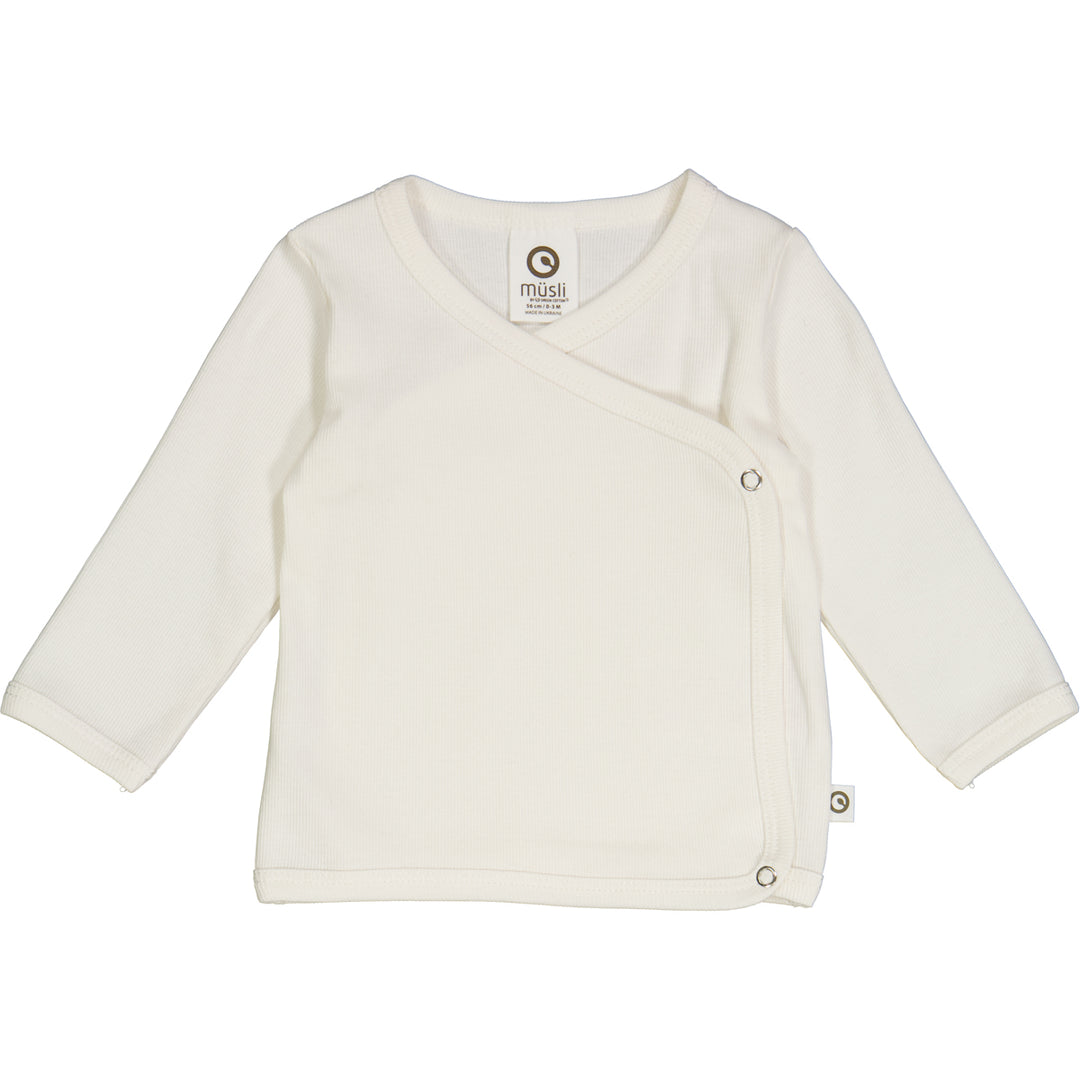 müsli RIB cardigan with cross closure L_S Tee Balsam cream 011100100