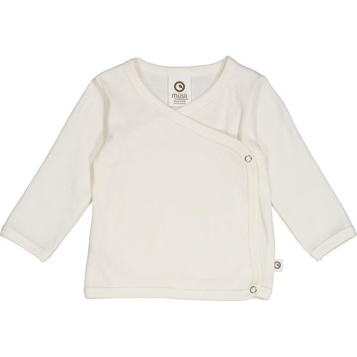 müsli RIB cardigan with cross closure L_S Tee Balsam cream 011100100