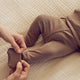 müsli RIB pants with foldable feet Pants Walnut 017080802