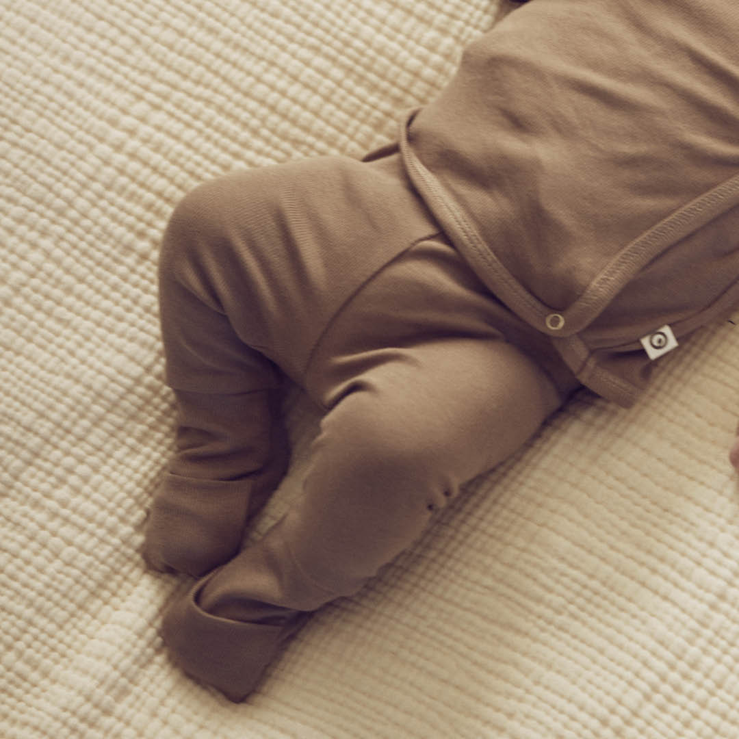 müsli RIB pants with foldable feet Pants Walnut 017080802
