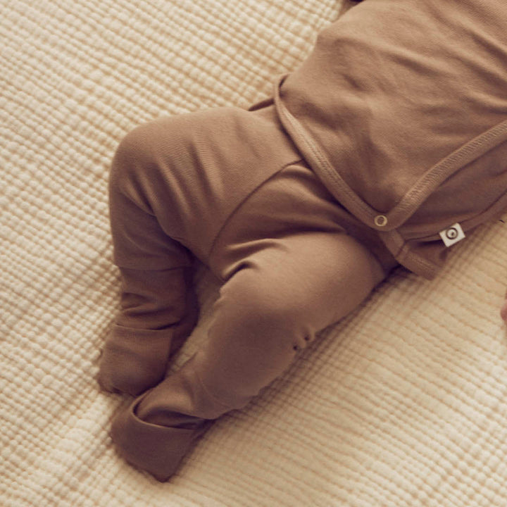 müsli RIB pants with foldable feet Pants Walnut 017080802
