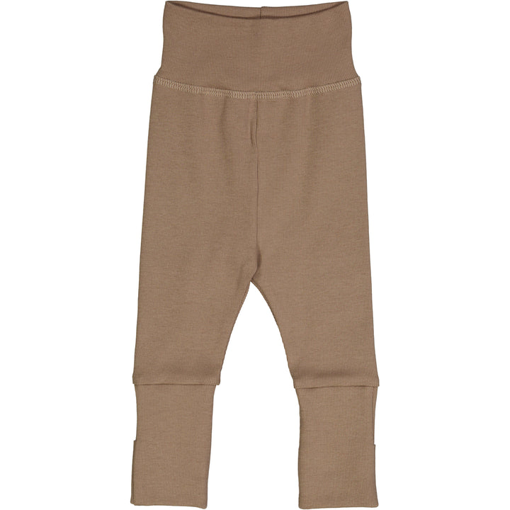 müsli RIB pants with foldable feet Pants Walnut 017080802