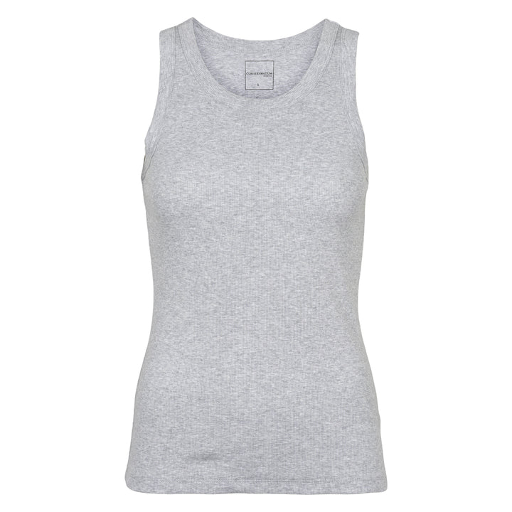Conservandum RIB tank top S_S Tee Pale greymarl 207670000