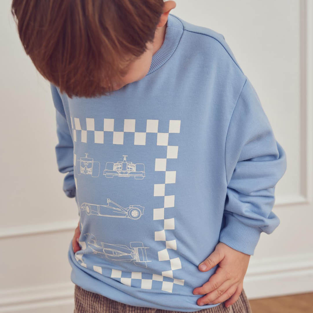 müsli Racing Sweatshirt L_S Tee Soft blue 016401601