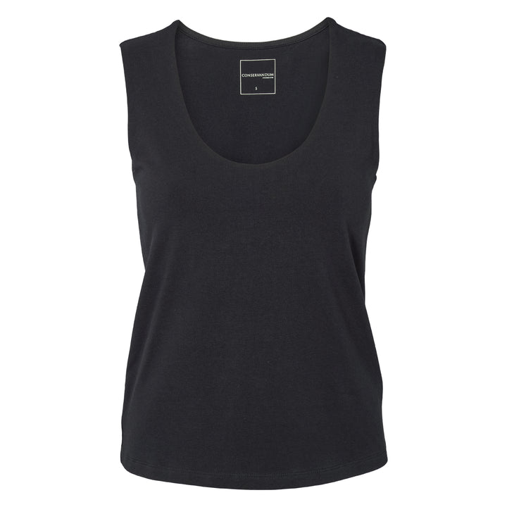 Conservandum SCOOP NECK top S_S Tee Black 019400706