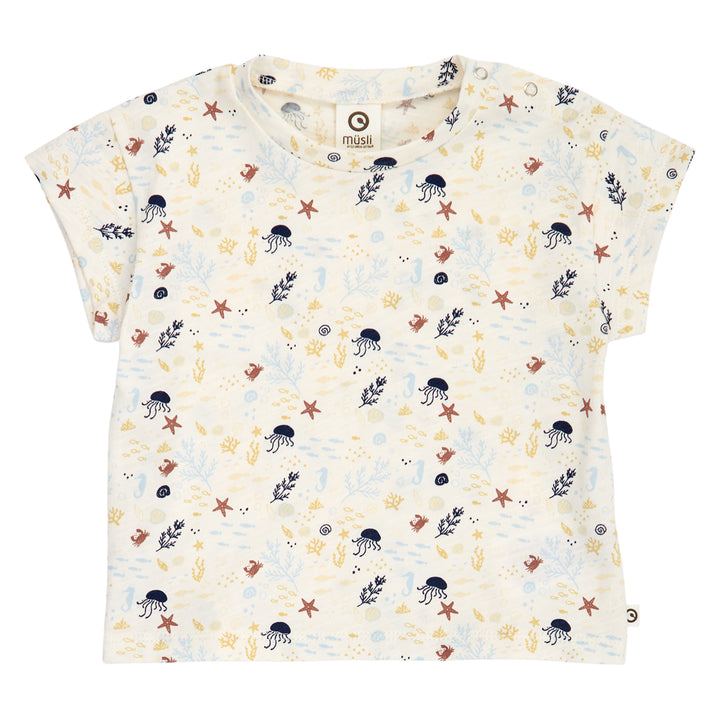 müsli SEA printed T-shirt S_S Tee Tofu/ Hemp/ Navy 690000308