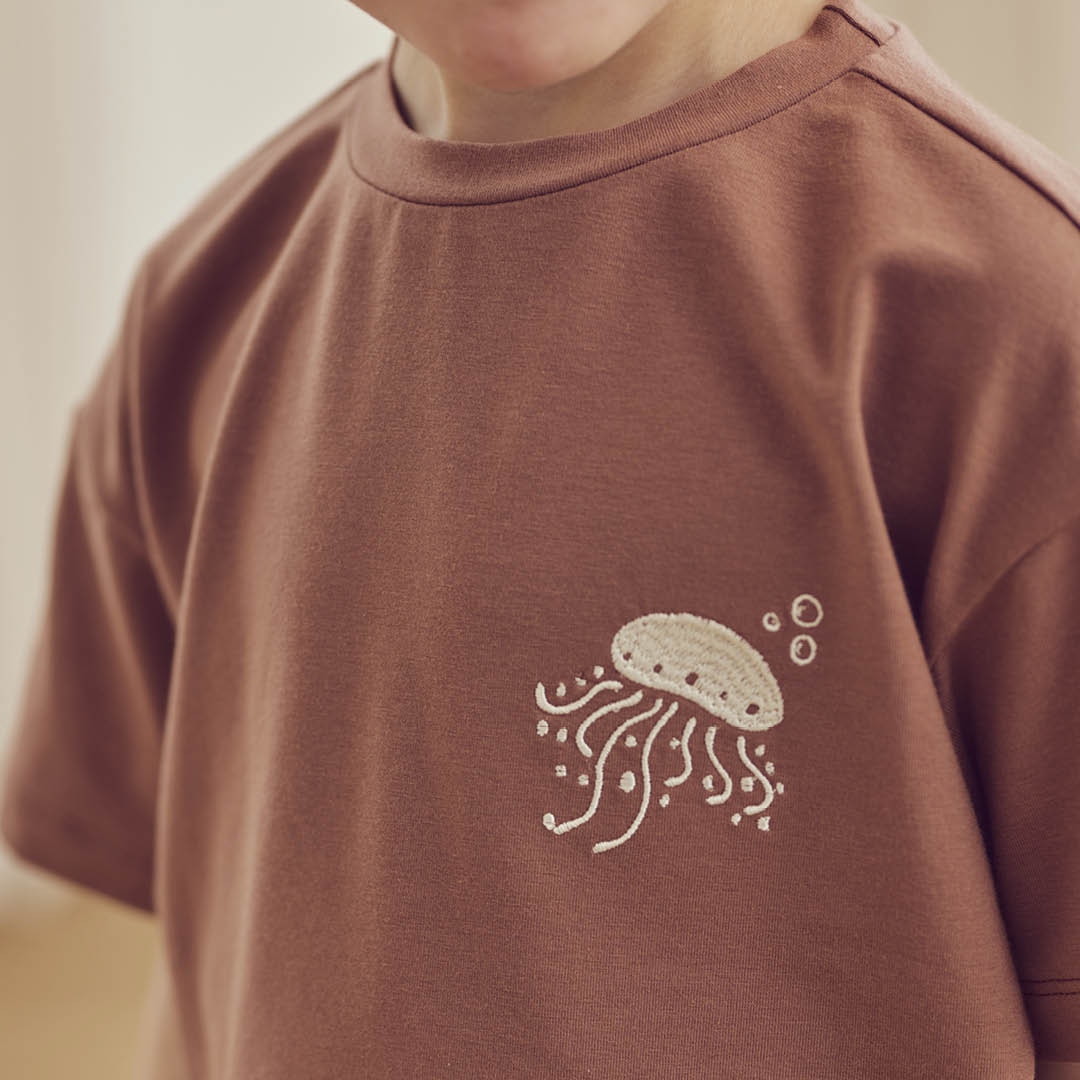 müsli SEA printed T-shirt S_S Tee Pecan 018142101
