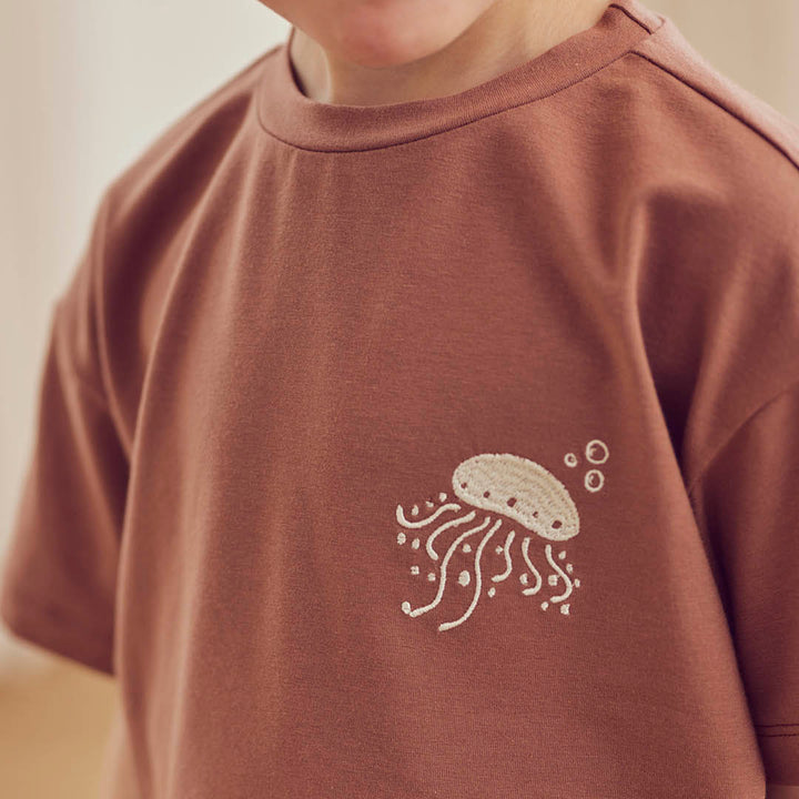 müsli SEA printed T-shirt S_S Tee Pecan 018142101