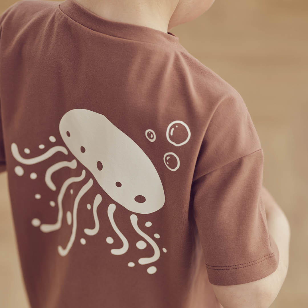 müsli SEA printed T-shirt S_S Tee Pecan 018142101