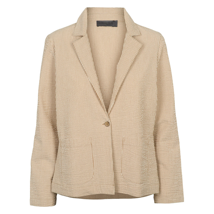 Conservandum SEERSUCKER STRIPE blazer jacket Cardigan Birch/ Muchi 690000346