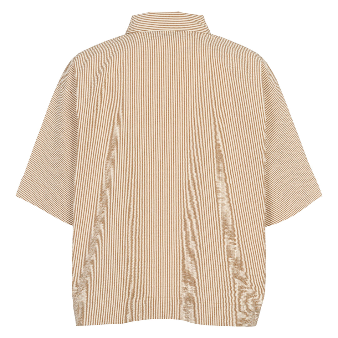 Conservandum SEERSUCKER STRIPE box shirt S_S Tee Birch/ Muchi 690000346