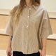 Conservandum SEERSUCKER STRIPE box shirt S_S Tee Birch/ Muchi 690000346