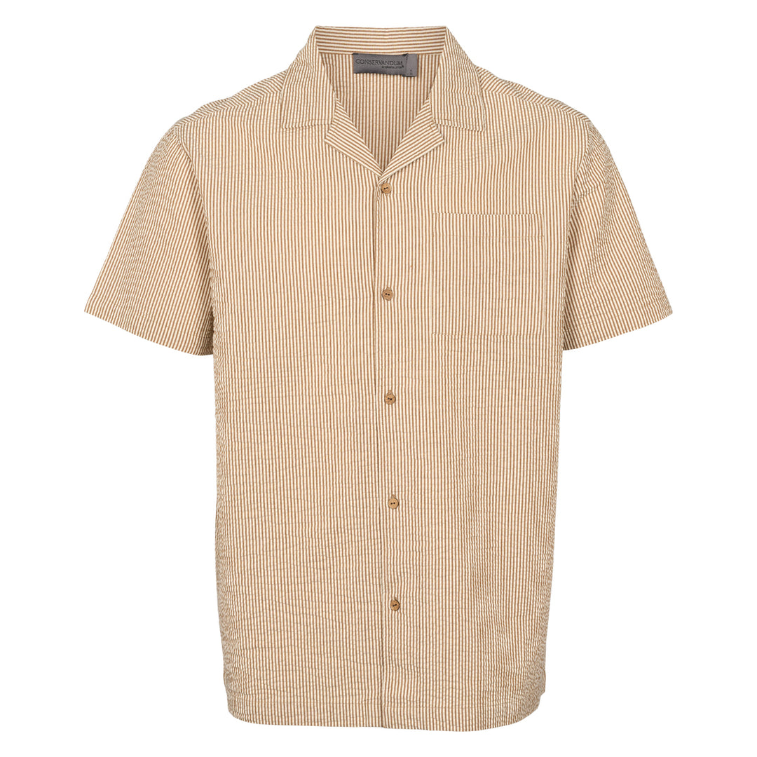 Conservandum SEERSUCKER STRIPE men's shiirt S_S Tee Birch/ Muchi 690000346