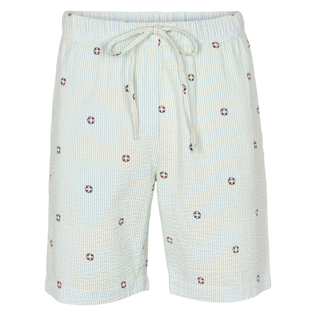 Conservandum SEERSUCKER STRIPE men's shorts Pants Hemp/ Navy 690000309