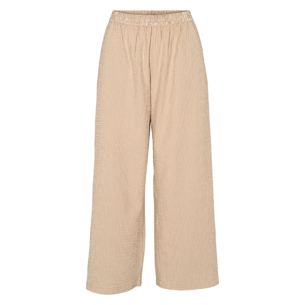 Conservandum SEERSUCKER STRIPE wide leg pants Pants Birch/ Muchi 690000346