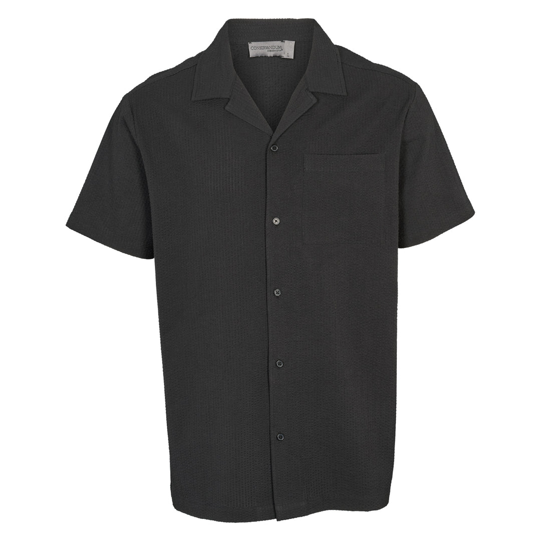 Conservandum SEERSUCKER men's shirt S_S Tee Black 019400706