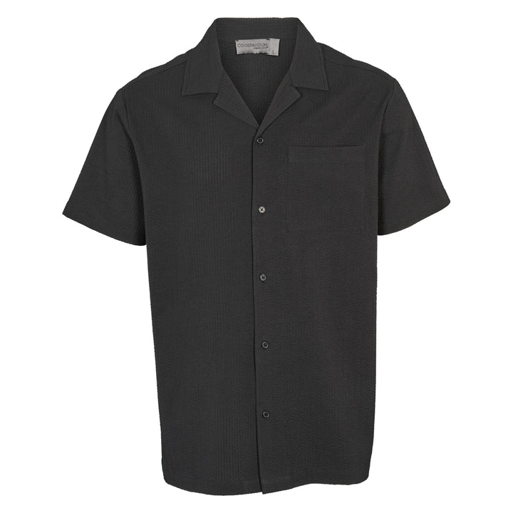 Conservandum SEERSUCKER men's shirt S_S Tee Black 019400706