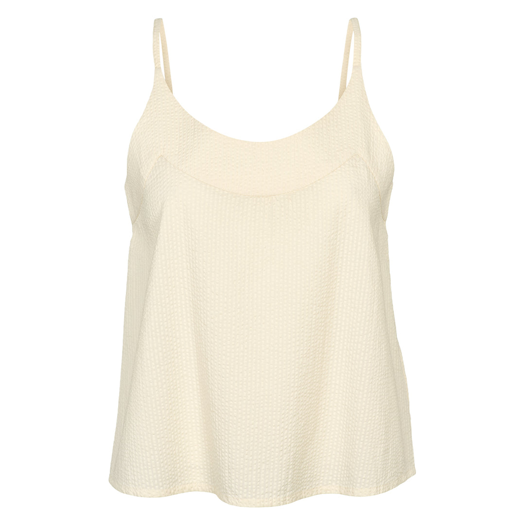 Conservandum SEERSUCKER strap top S_S Tee Birch 013090500