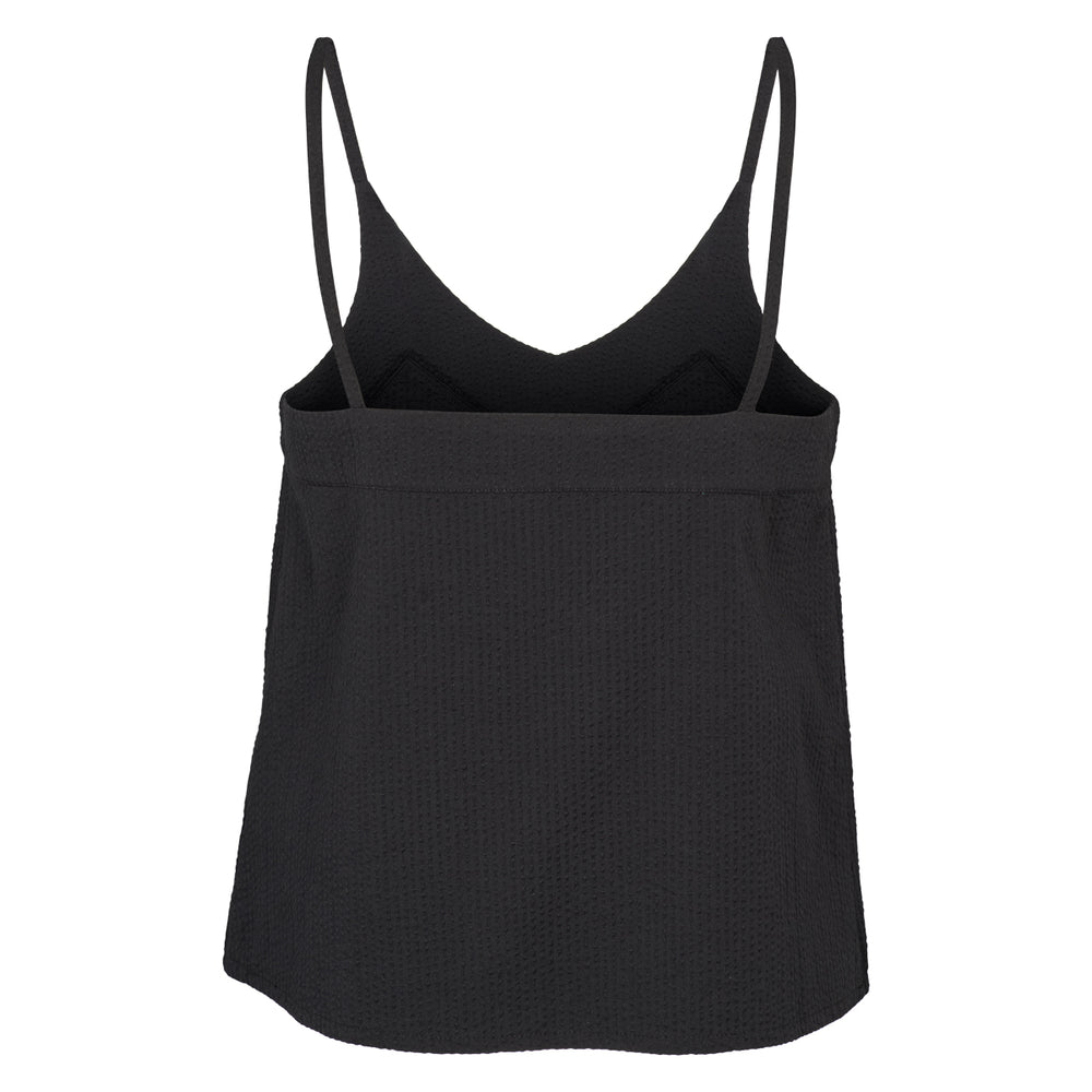 Conservandum SEERSUCKER strap top S_S Tee Black 019400706