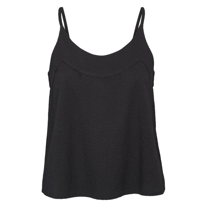 Conservandum SEERSUCKER strap top S_S Tee Black 019400706