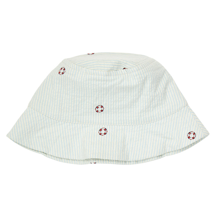 müsli SEERSUCKER stripe bucket hat Headwear Tofu/ Ocean/ Mineral red 690000311