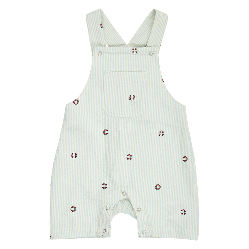 müsli SEERSUCKER stripe overalls Bodystockings Tofu/ Ocean/ Mineral red 690000311