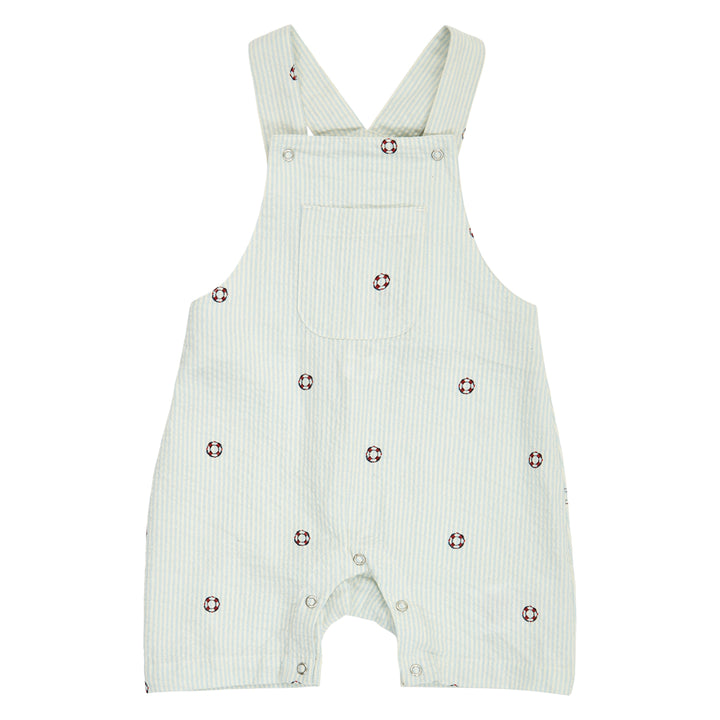müsli SEERSUCKER stripe overalls Bodystockings Tofu/ Ocean/ Mineral red 690000311
