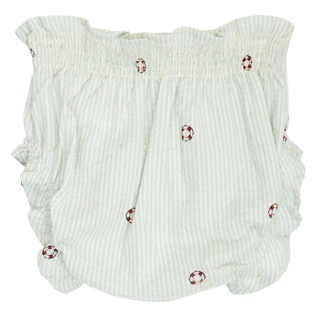 müsli SEERSUCKER stripe smock bloomers Pants Tofu/ Ocean/ Mineral red 690000311