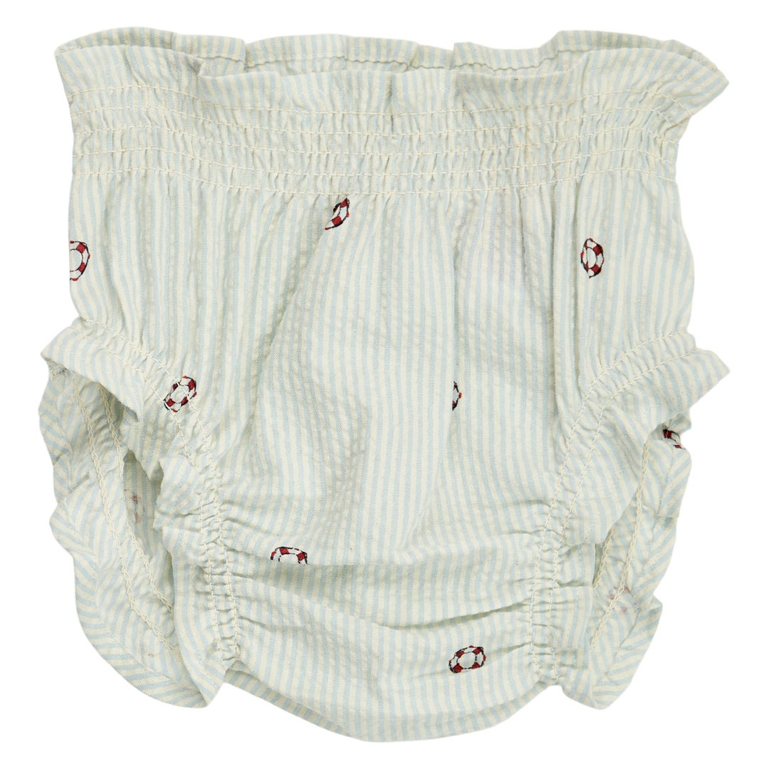 müsli SEERSUCKER stripe smock bloomers Pants Tofu/ Ocean/ Mineral red 690000311
