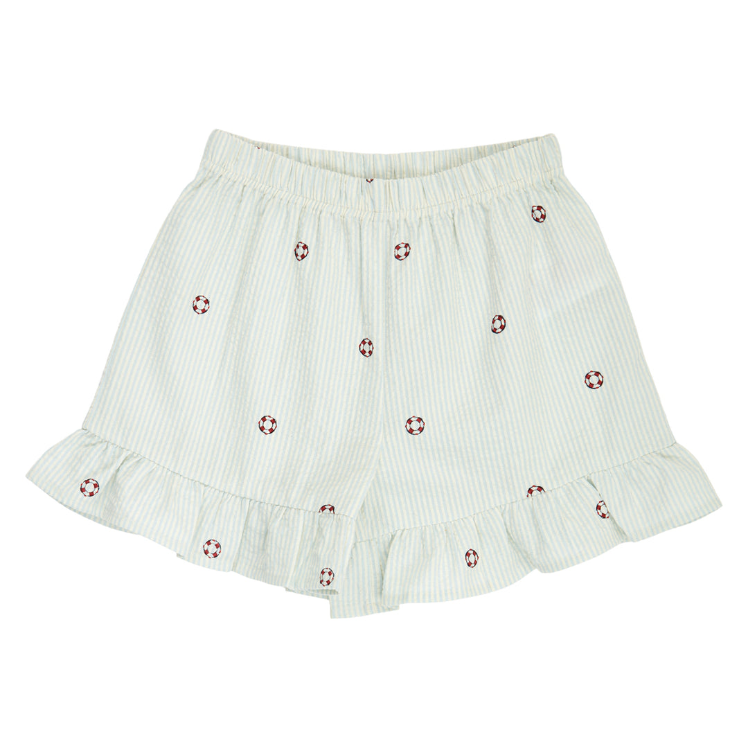 müsli SEERSUCKER striped frill shorts Pants Tofu/ Ocean/ Mineral red 690000311