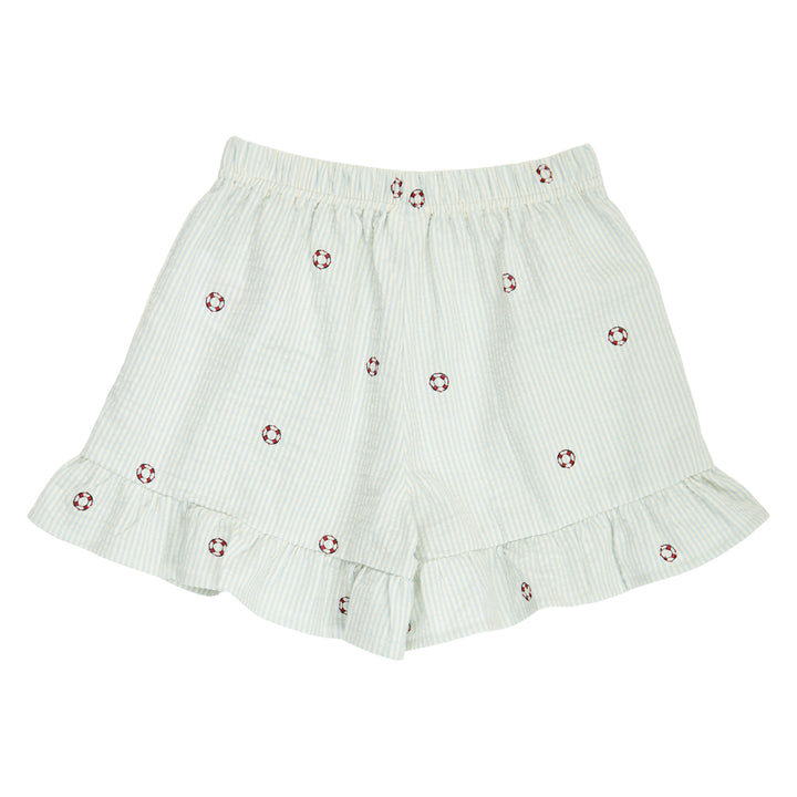 müsli SEERSUCKER striped frill shorts Pants Tofu/ Ocean/ Mineral red 690000311