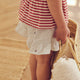 müsli SEERSUCKER striped frill shorts Pants Tofu/ Ocean/ Mineral red 690000311