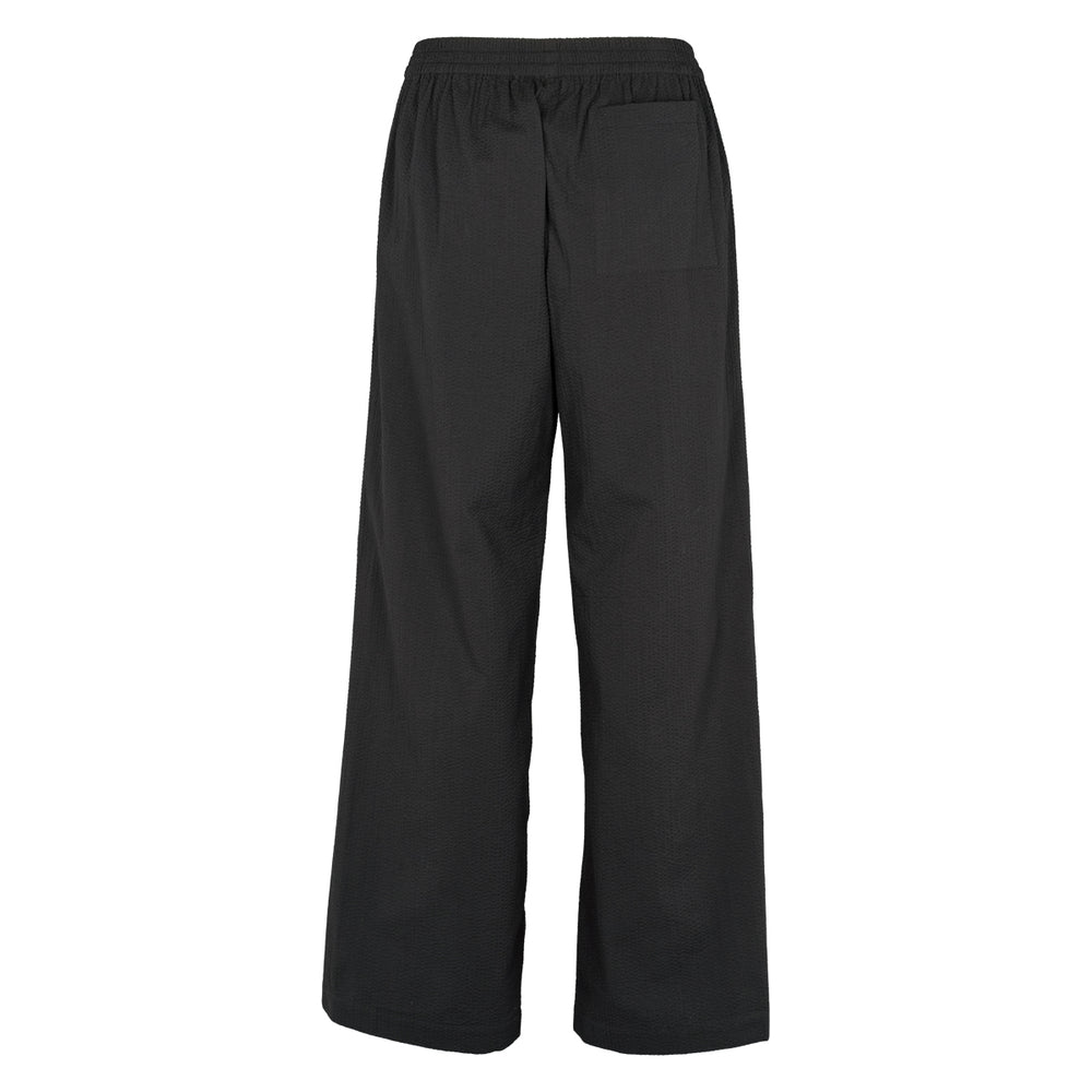 Conservandum SEERSUCKER wide leg pants Pants Black 019400706