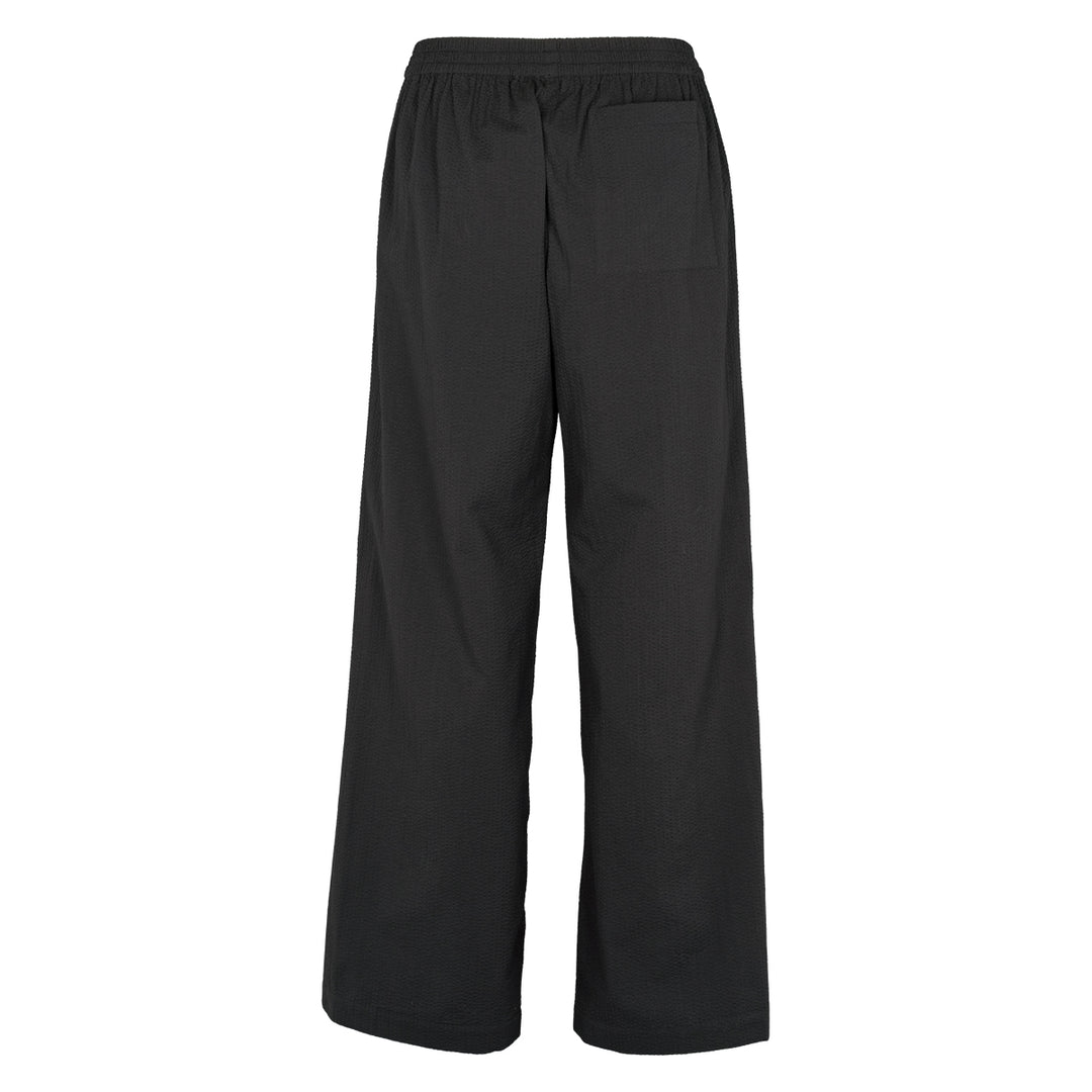 Conservandum SEERSUCKER wide leg pants Pants Black 019400706