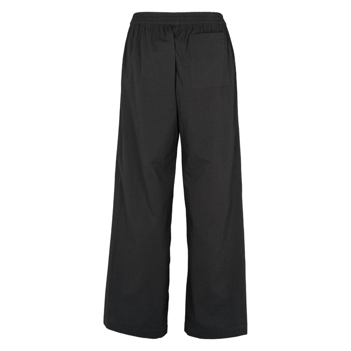 Conservandum SEERSUCKER wide leg pants Pants Black 019400706