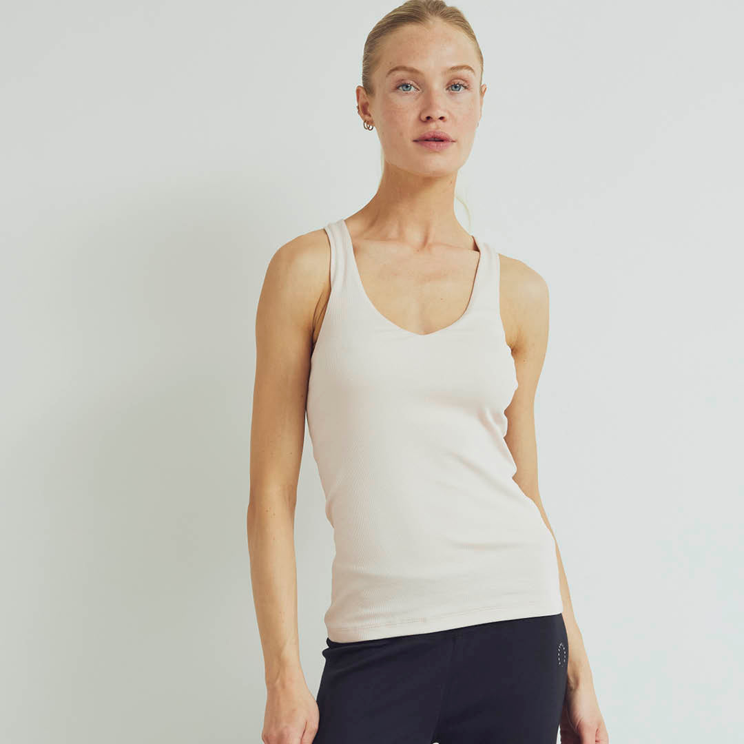 Conservandum SINGLE JERSEY racerback top S_S Tee Oak 013040001