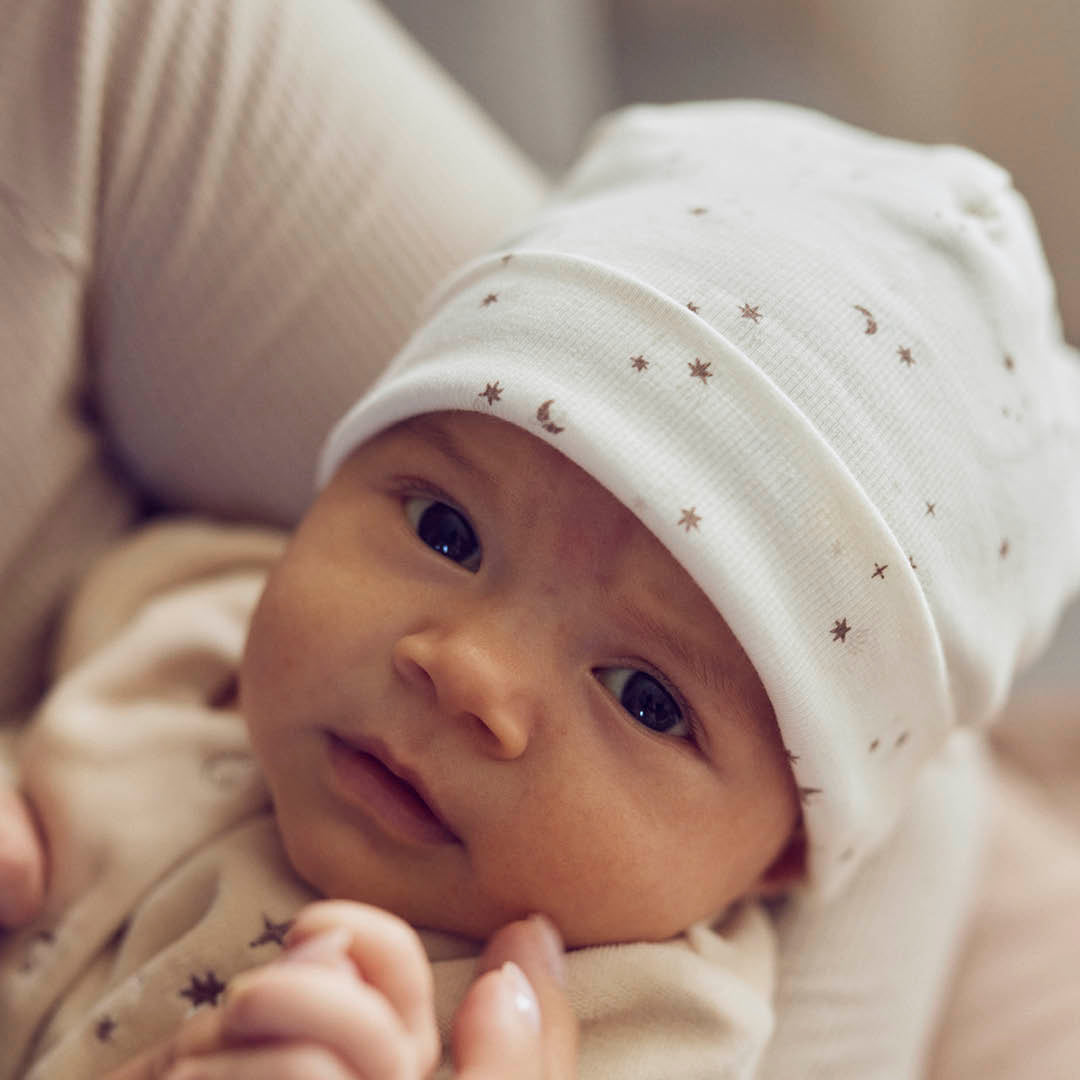 müsli SPARKLE rib bear hat with ears Headwear Balsam cream/ Walnut/ Oat 690000320
