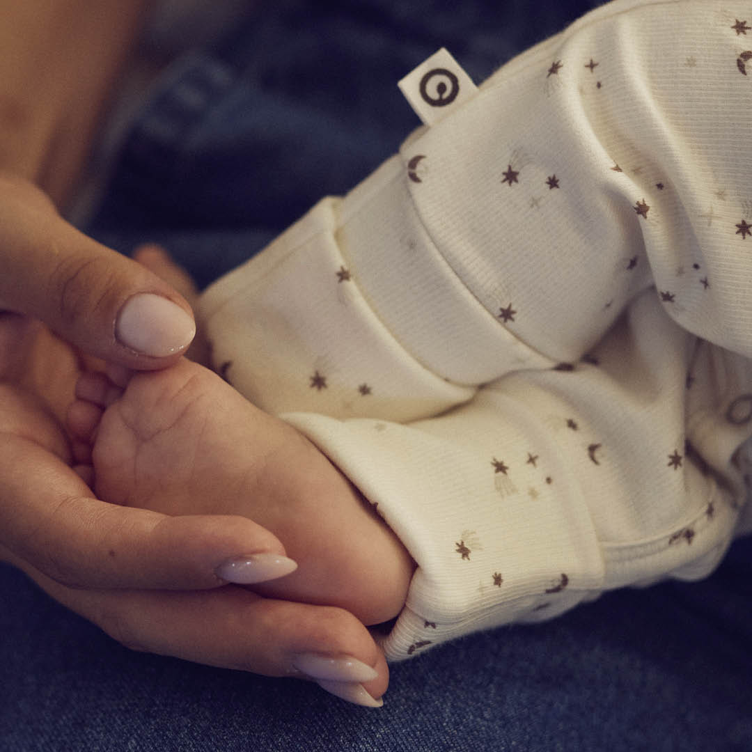 müsli SPARKLE rib bodysuit with feet Bodystockings Balsam cream/ Walnut/ Oat 690000320